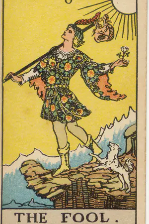 Upright Major Arcana card 00, The Fool