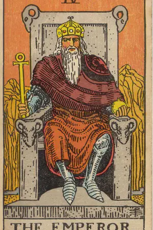 Upright Major Arcana card 04, The Emperor