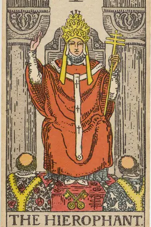Upright Major Arcana card 05, The Hierophant