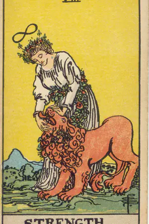 Upright Major Arcana card 08, Strength