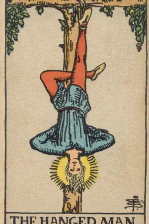 Upright Major Arcana card 12, The Hanged Man