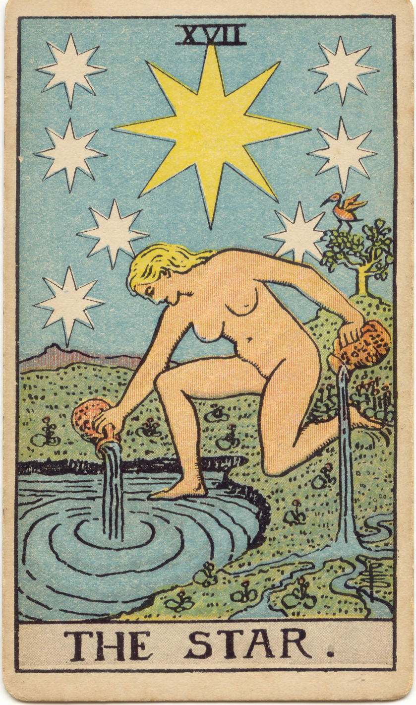 Upright Major Arcana card 17, The Star