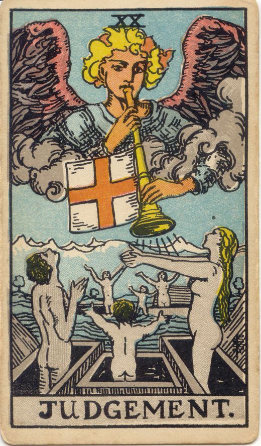 Upright Major Arcana card 20, Judgement