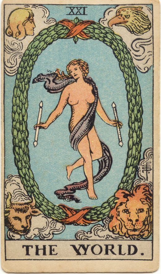 Upright Major Arcana card 21, The World