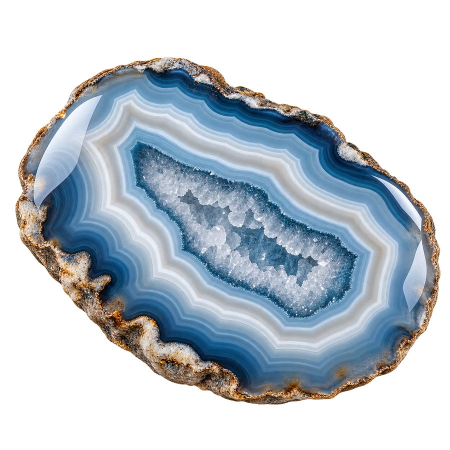 Reference illustration: grouped rough agate nodules showing natural layered chalcedony bands.