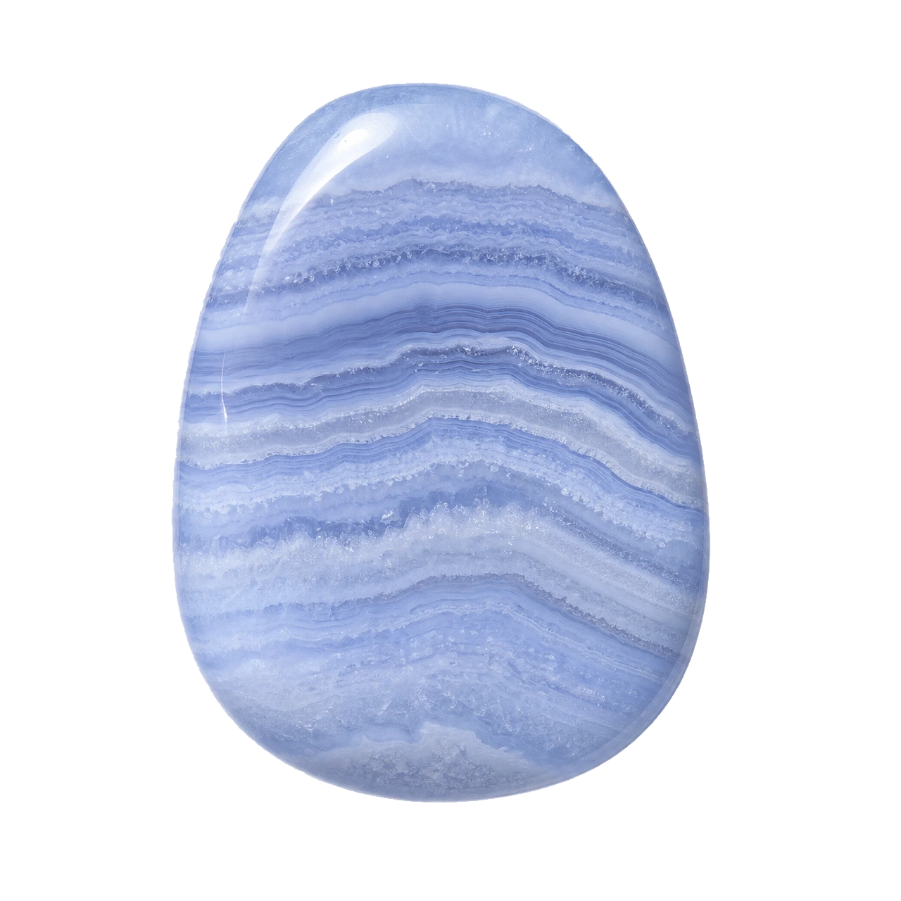 Reference illustration: grouped rough blue lace agate stones with fine pale blue and white banding.