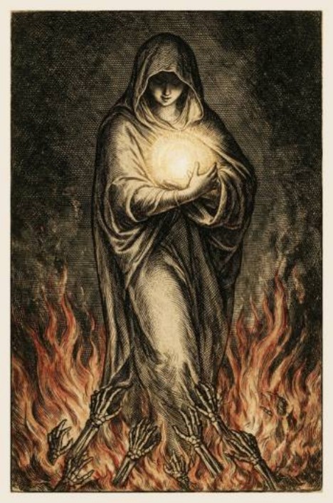 Reverse Tarot card 02, The Witch
