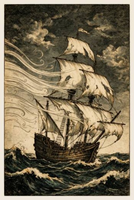 Reverse Tarot card 07, The Sailboat