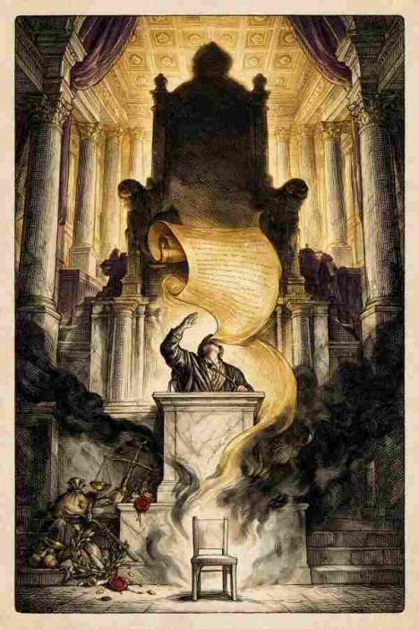Reverse Tarot card 12, The Orator