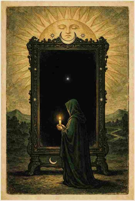 Reverse Tarot card 19, The Mirror