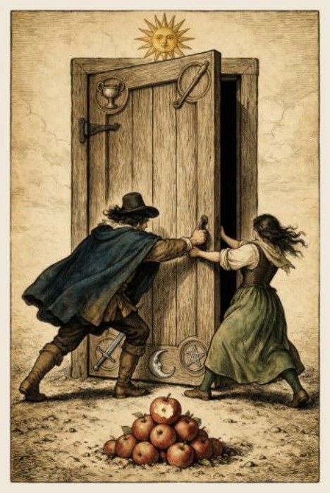 Reverse Tarot card 20, The Door